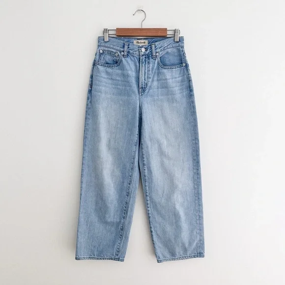 Madewell The Perfect Vintage Wide-Leg Crop Jean Light Wash - Picture 2 of 10